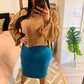 Teal Pencil Skirt