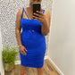 Royal Blue Cut out Dress