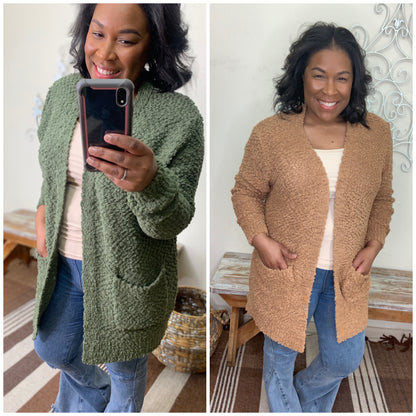 Popcorn Cardigan Sweater