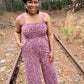 Leopard Smocked Jumpsuit