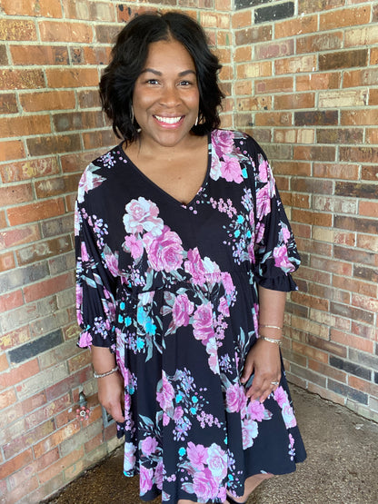 Black Floral Dress