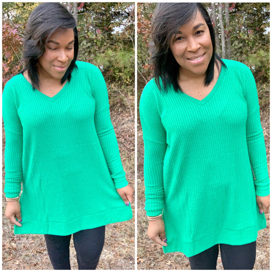 Kelly Waffle Top