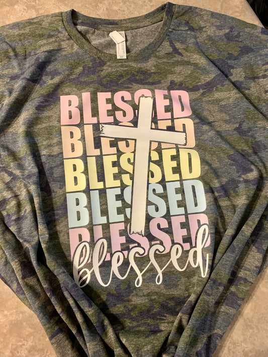 Blessed Camo Graphic Tee
