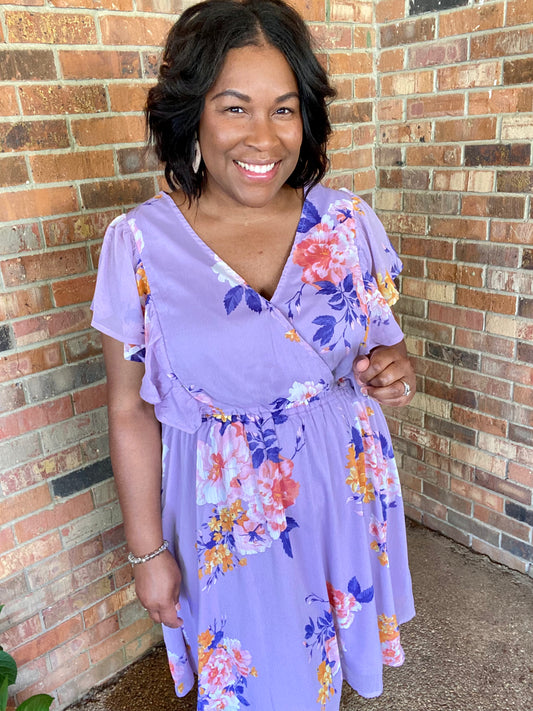 Lavender Floral Dress