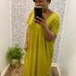 Olive Side Slit Maxi Dress