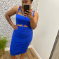 Royal Blue Cut out Dress