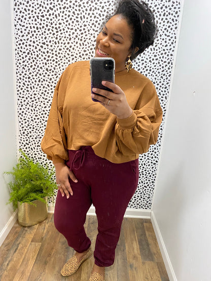 Burgundy Joggers