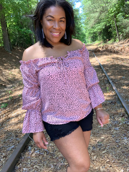Blush Black Top