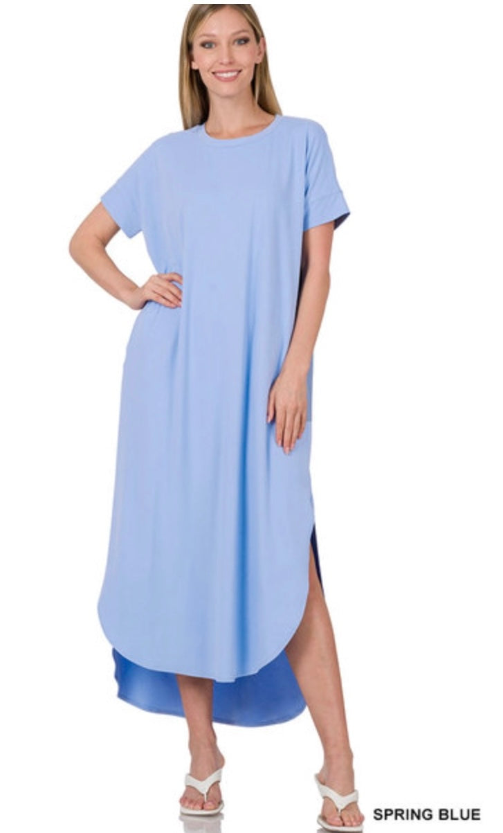 Spring Blue Maxi Dress