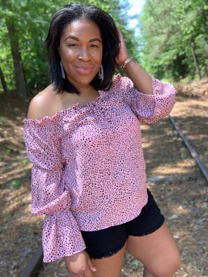 Blush Black Top