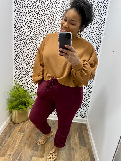 Burgundy Joggers