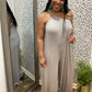One Shoulder Jumpsuit (Silver)