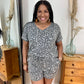 Gray Leopard Short Set