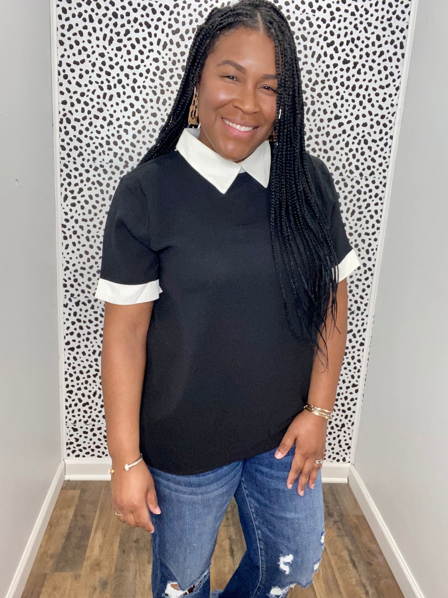Color Contrast Blouse