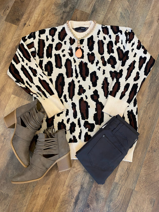 Animal Print Sweater