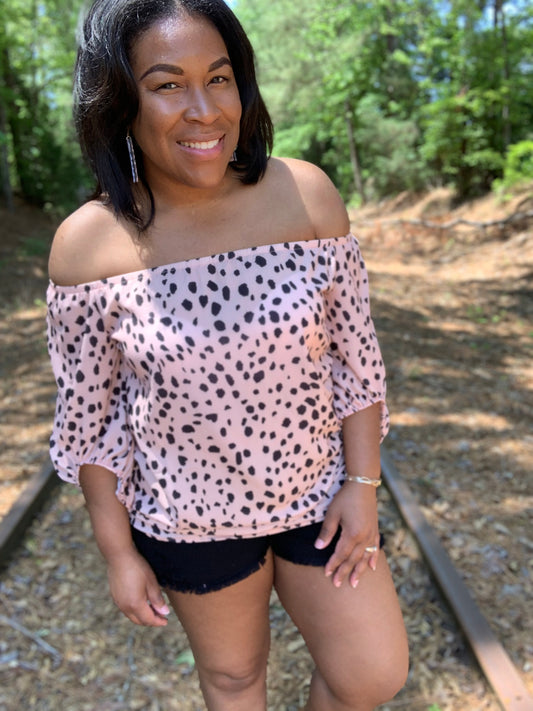 Dalmatian Print Bubble Crepe