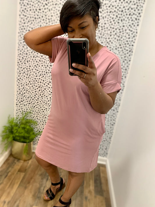 Rose V-Neck Dress