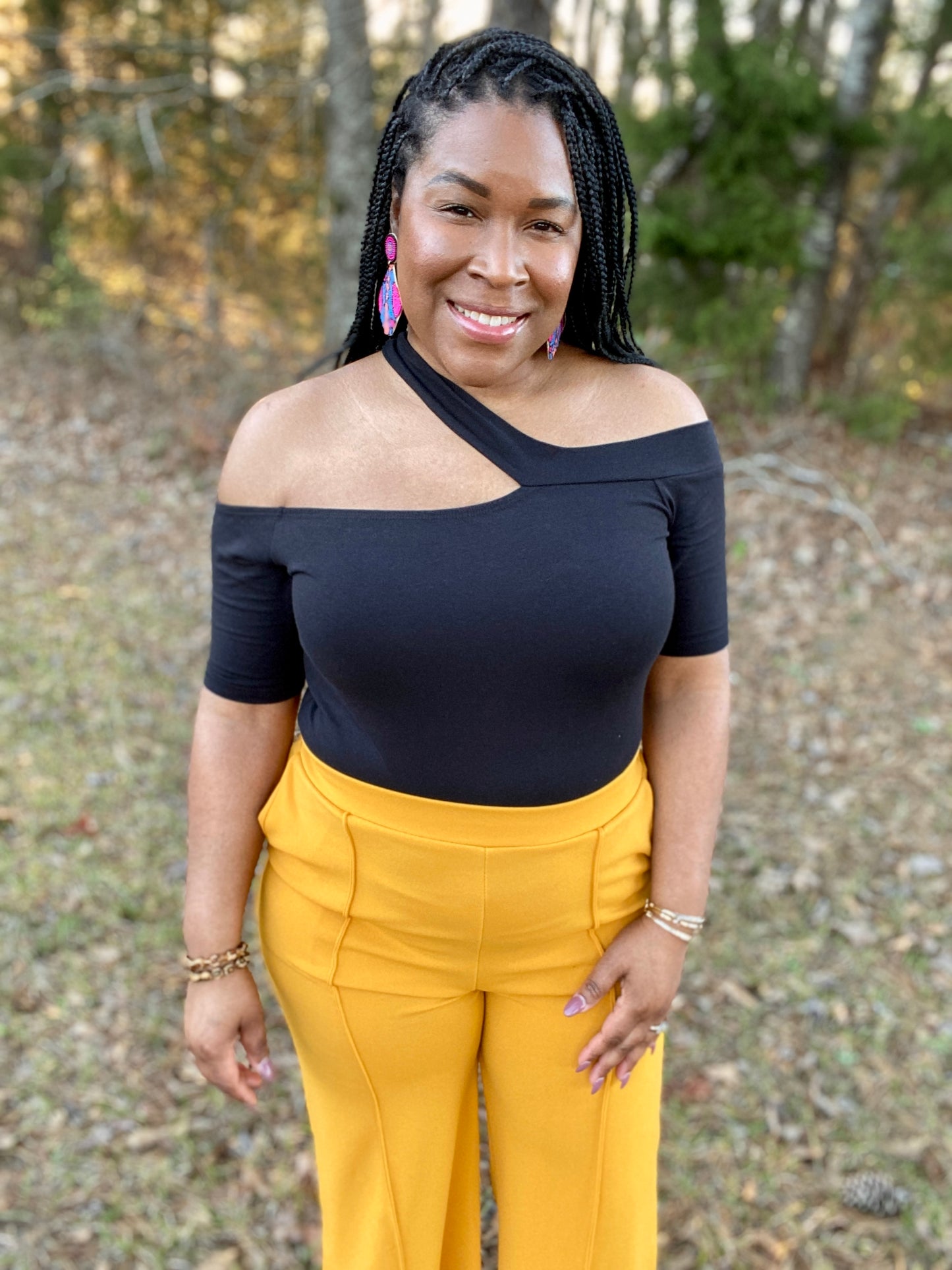 Black Off Shoulder Top
