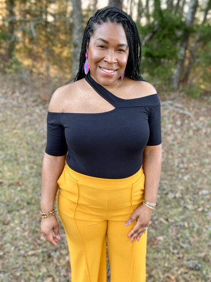 Black Off Shoulder Top