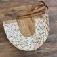 Two Tone Straw Tote