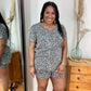 Gray Leopard Short Set