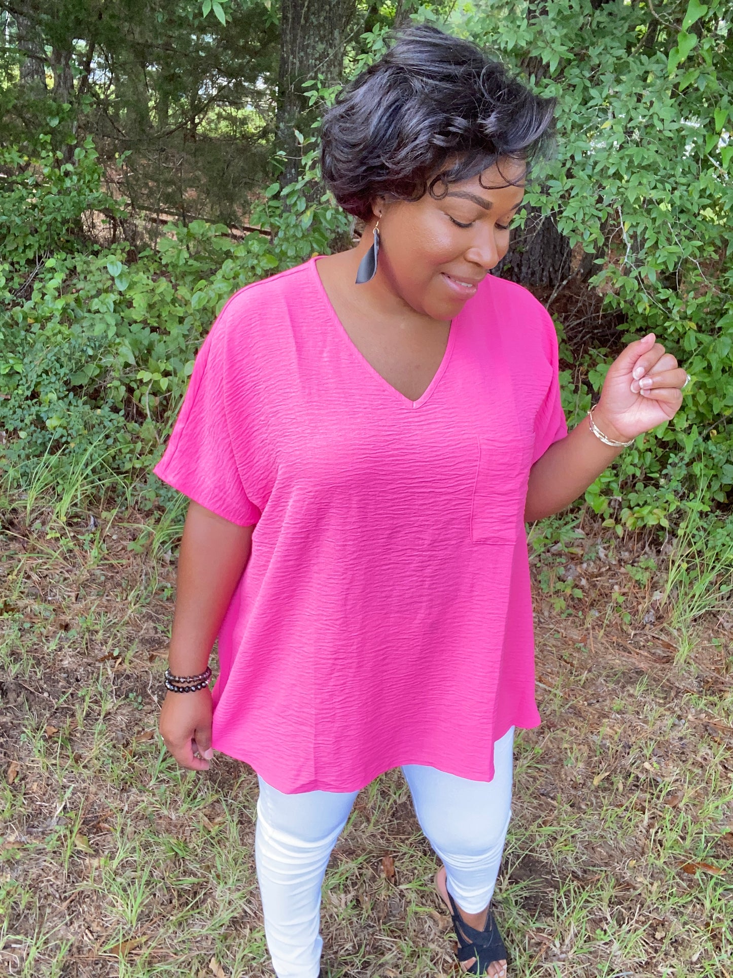Fuchsia Dolman Top