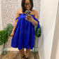 Open Shoulder Tie Dress