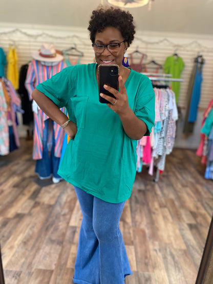 Kelly Green Boyfriend Tee