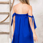 Open Shoulder Tie Dress