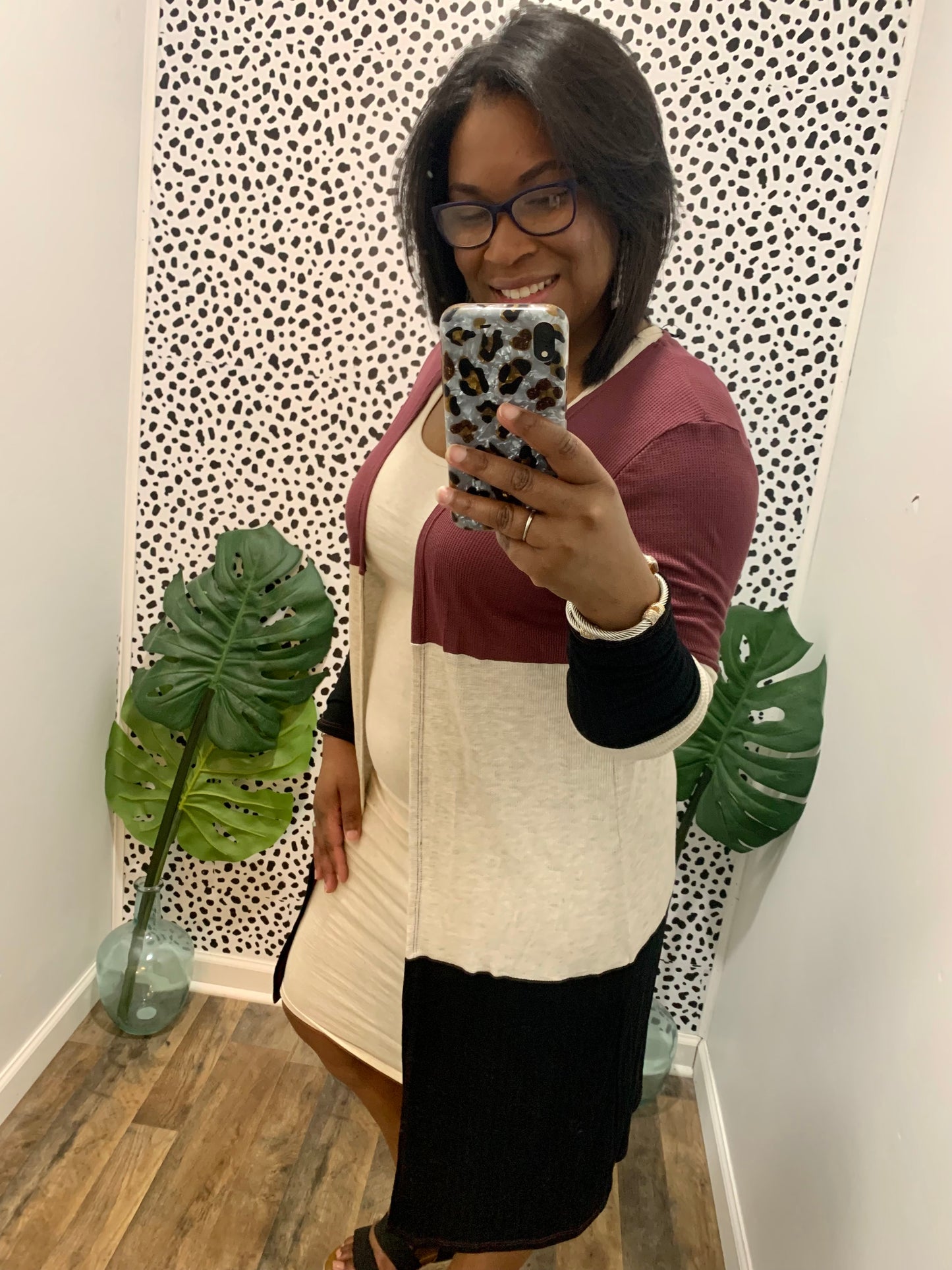 Color Block Cardi