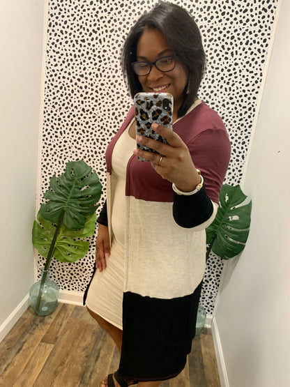 Color Block Cardi