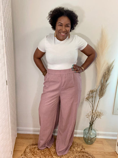 Pink Linen Pants