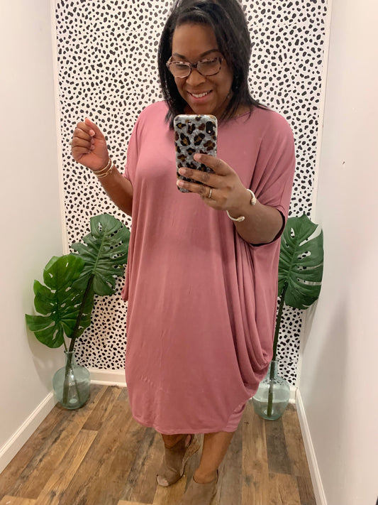 Rose Drape Dress