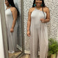 One Shoulder Jumpsuit (Silver)