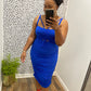 Royal Blue Cut out Dress