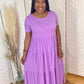 Lavender Tiered Midi Dress