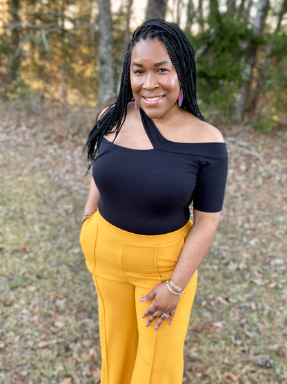 Black Off Shoulder Top