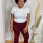 Burgundy Crop Flares