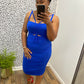 Royal Blue Cut out Dress