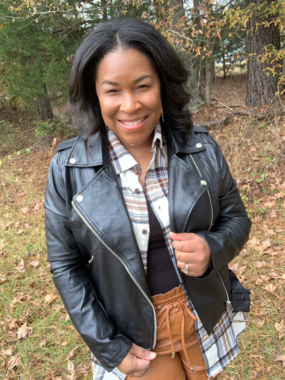 Leather Belted Jacket