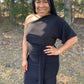 Half Sleeve Solid Knit Dress