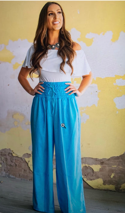 Mid Rise Palazzo Pant