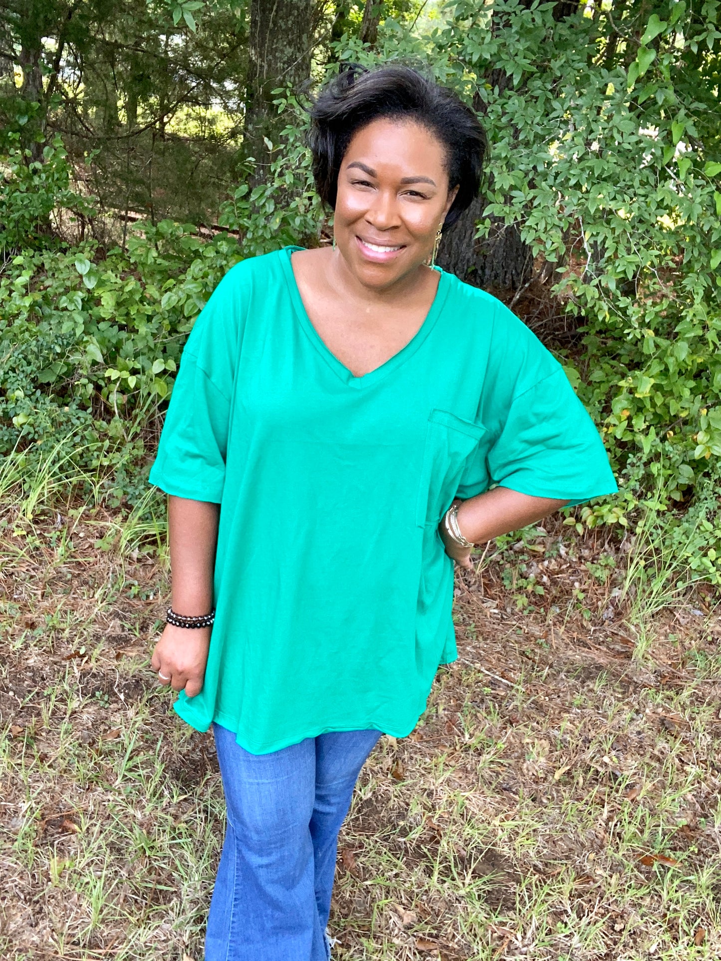 Kelly Green Boyfriend Tee