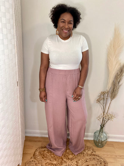 Pink Linen Pants