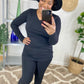 V-Neck Top And Legging Set