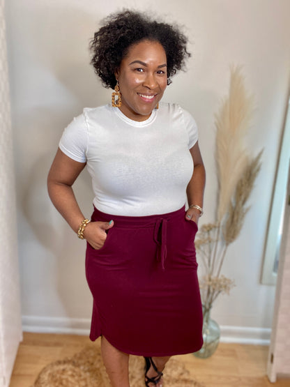 Burgundy Skirt