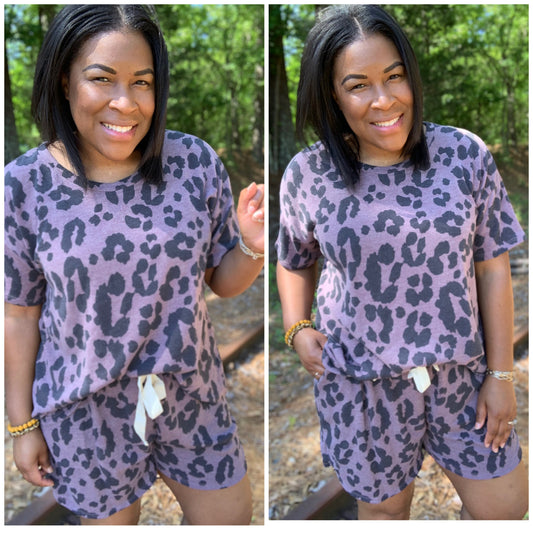 Leopard Short Set