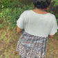 Camo Ruffle Stripe Leopard Top