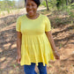 Yellow Tiered Top