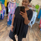 Black Empire Waist Tunic Top